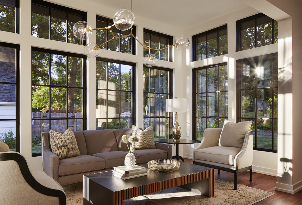Design ideas for a transitional sunroom in Minneapolis.