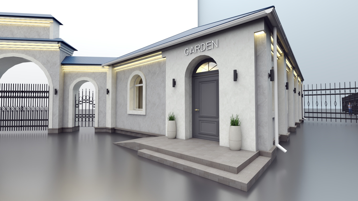 Архитектурный проект фасада кафе