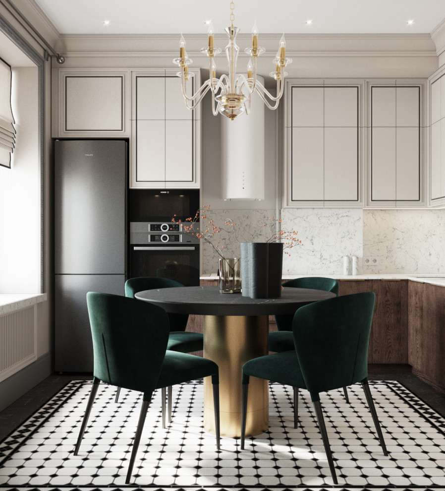 Интерьер кухни в стиле современная классика