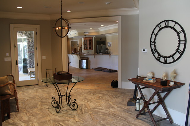 Entry contemporary-basement