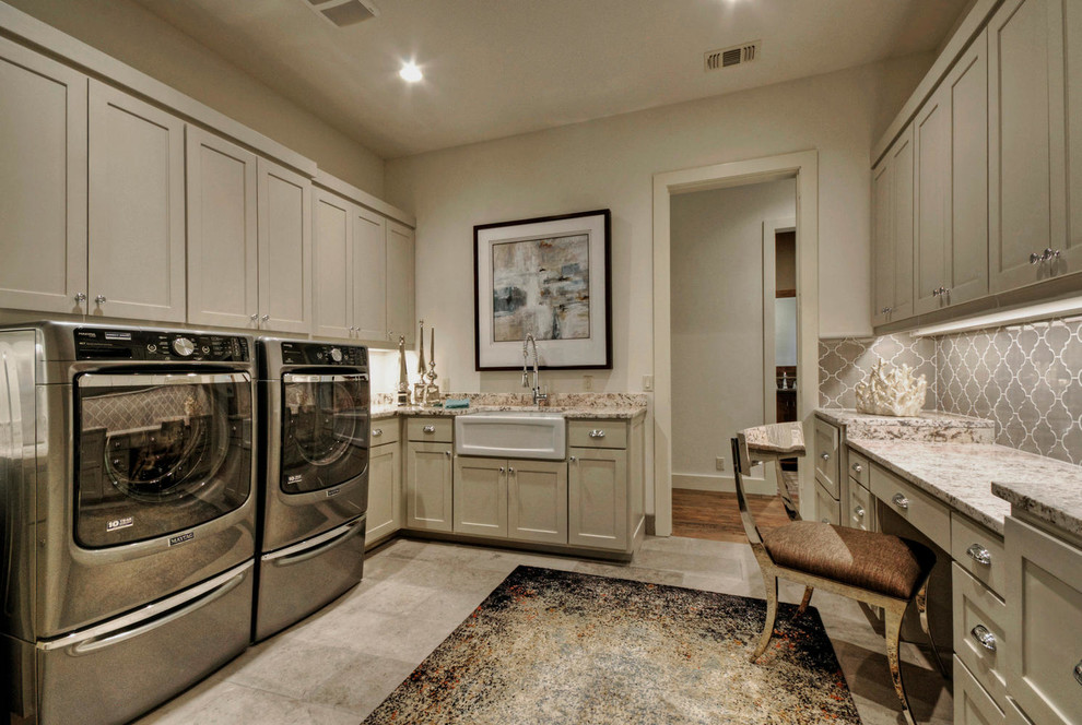 Inspiration for a country laundry room in Austin.