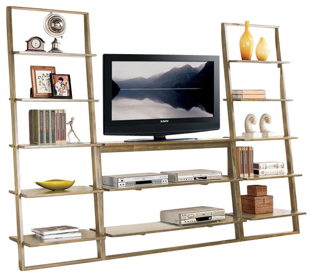 Riverside Furniture Lean Living TV Stand in Smoky Driftwood