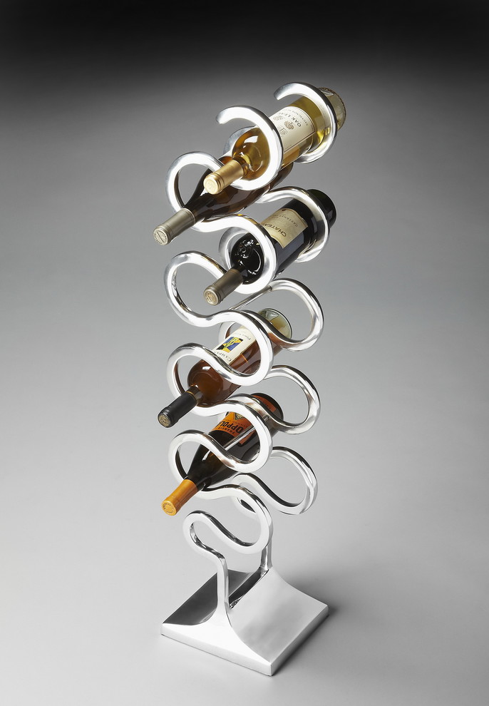 Nickel Curving and Swirling Wine Stand