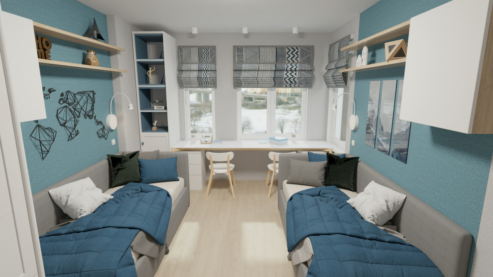 Детская для двух мальчиков 7 и 4 лет.