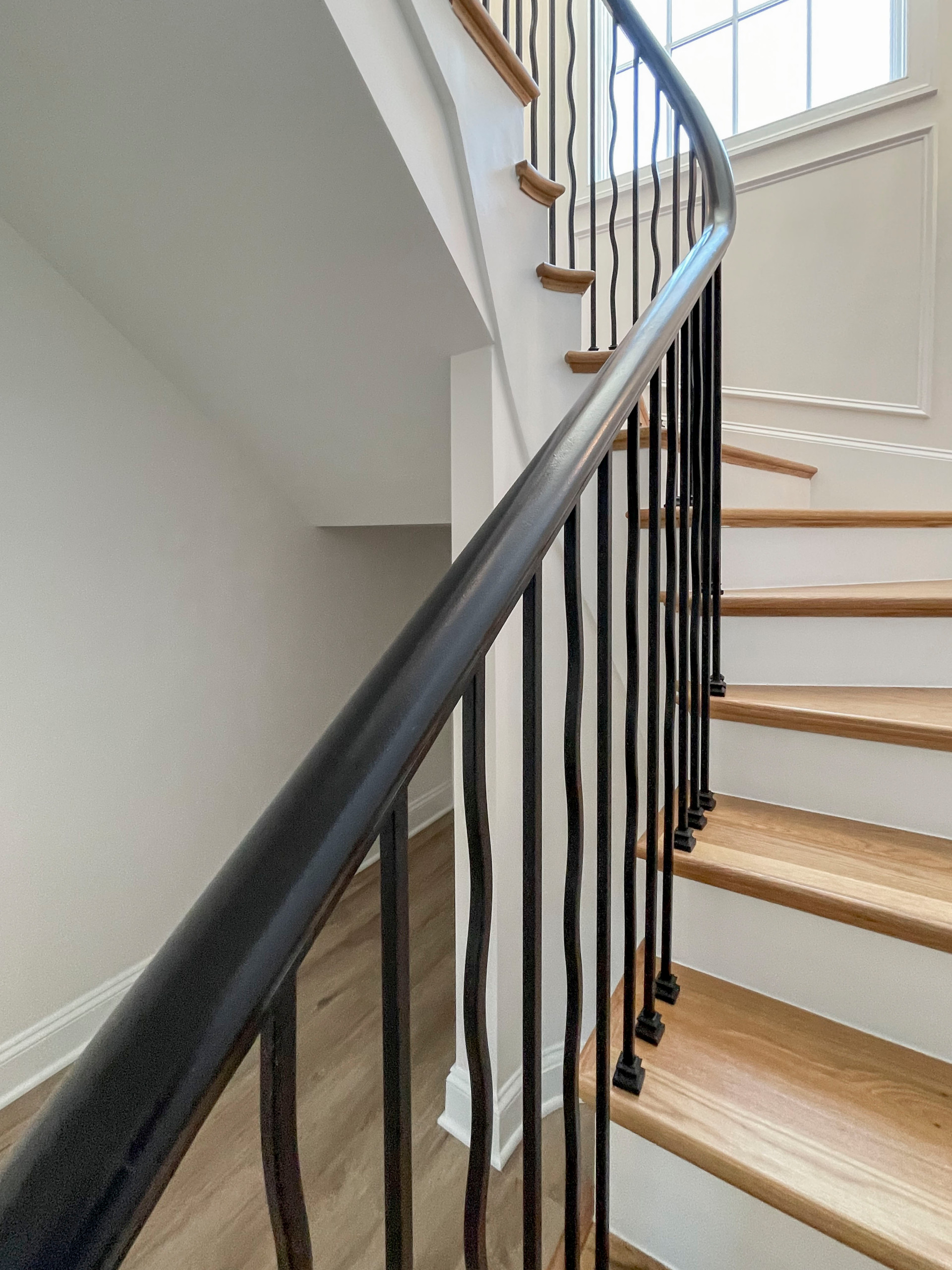 106_Modern Balustrade System Meets Traditional Winding Stairs, Aldie VA  20105