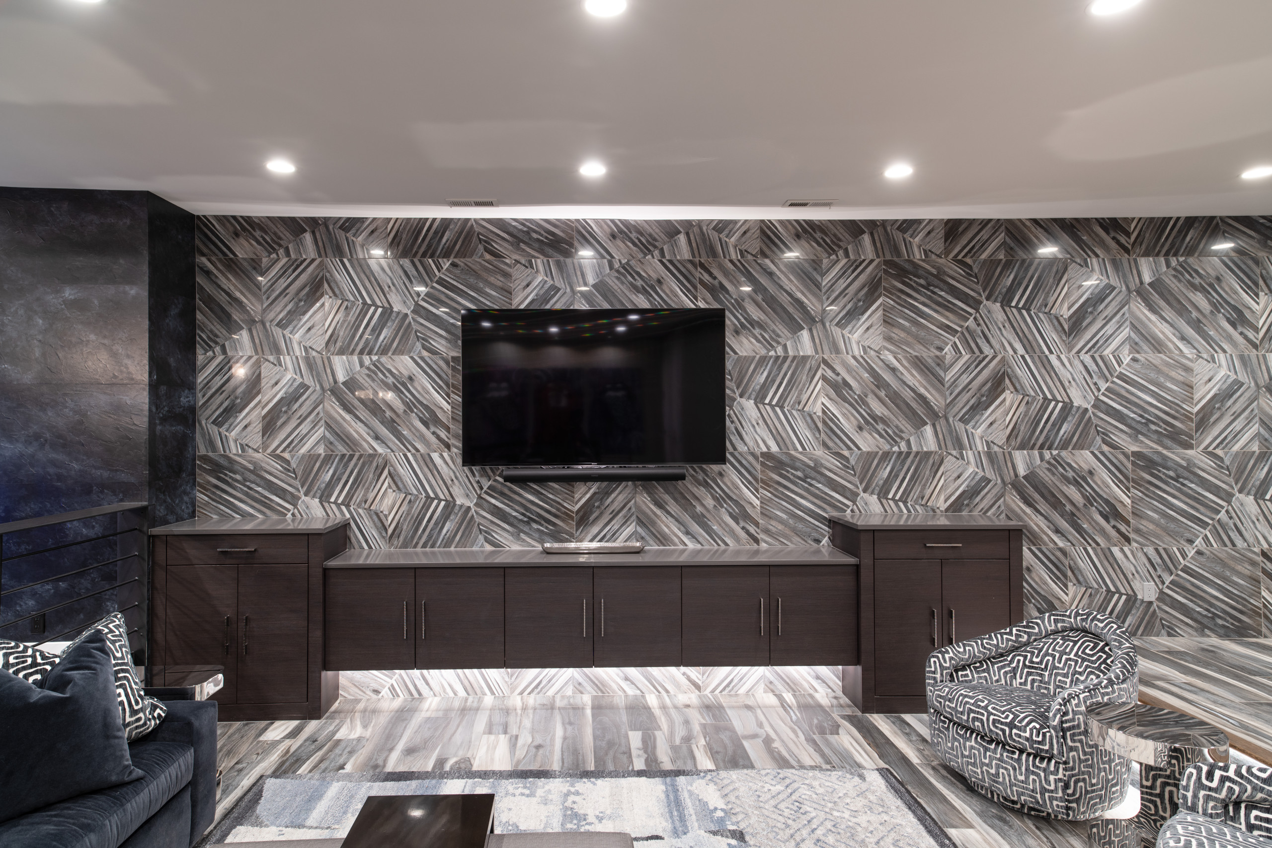 Modern Style Custom Basement | Sterling Ridge