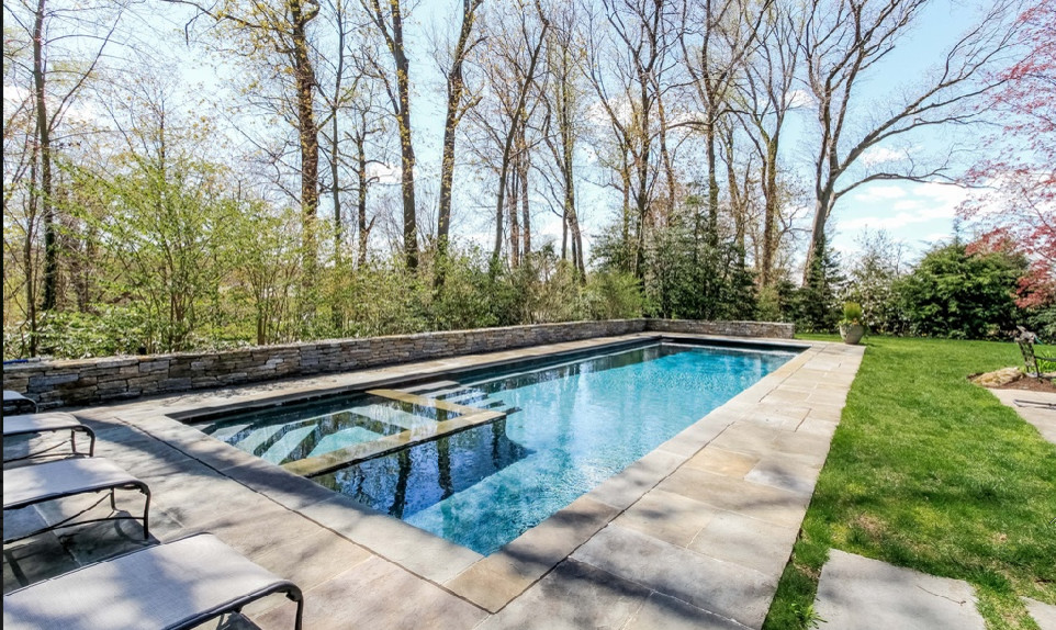 This is an example of a midcentury pool in New York.