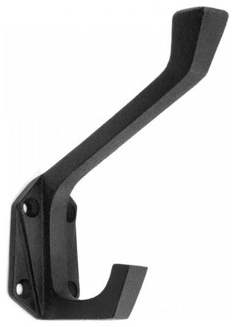 Bathroom Hooks for Hanging Bathroom Towel Holder 4.25 in Black Iron Towel Hooks - Contemporary ...