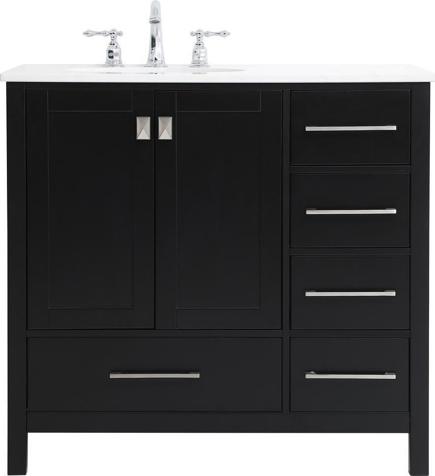 Bathroom Vanity Sink Traditional Antique Single Brushed Nickel Black