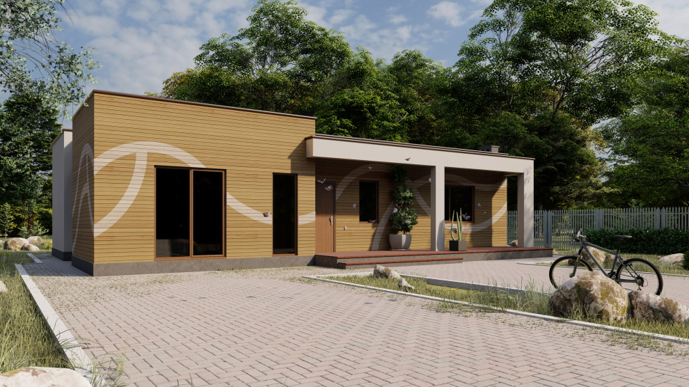 Проект дома №150 с плоской кровлей и площадью 175 м2