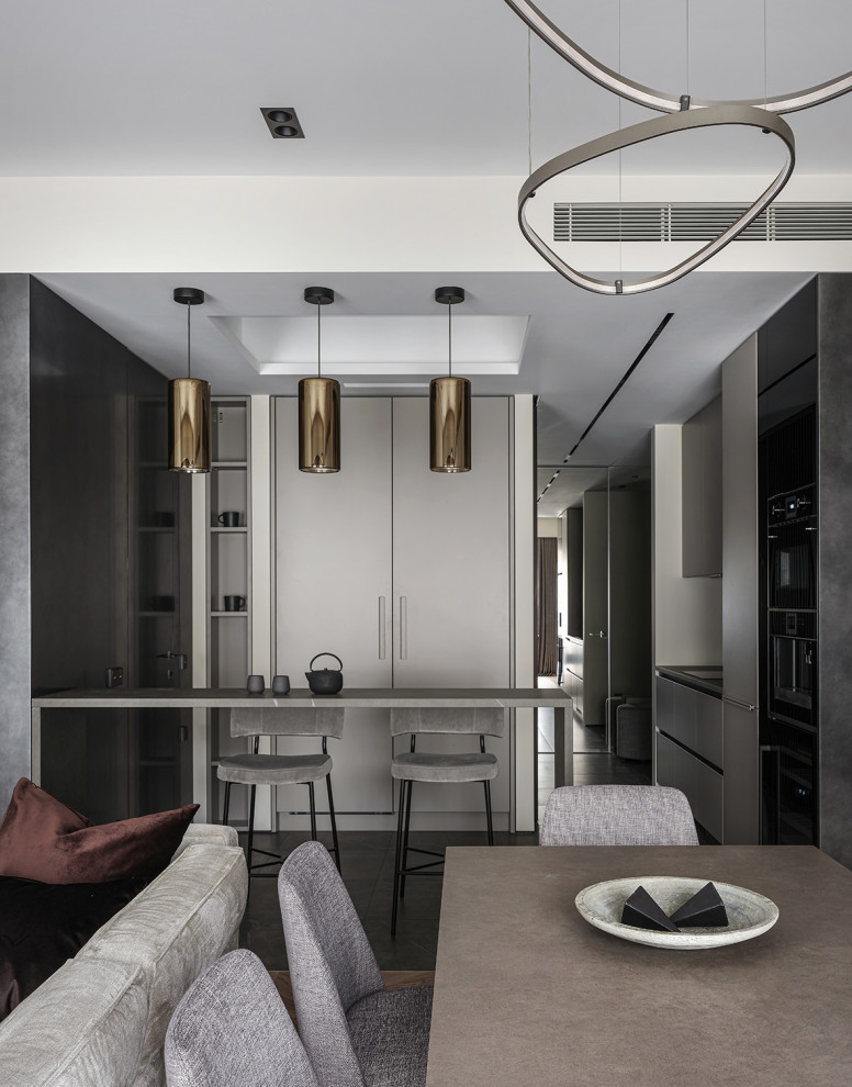 Монохромная квартира 90 м2 в центре Москвы