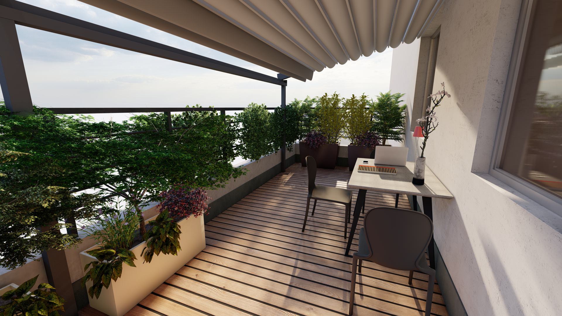 Terrazzino rivolto a nord