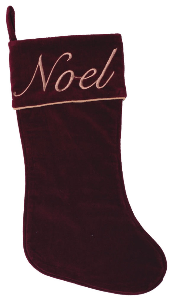 Vickerman Qtx17622 Decorative 8"X19" Noel Collection Christmas Stocking