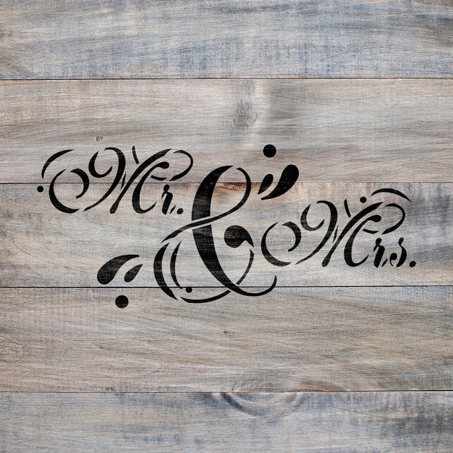 mr and mrs stencil template for walls and crafts contemporary wall