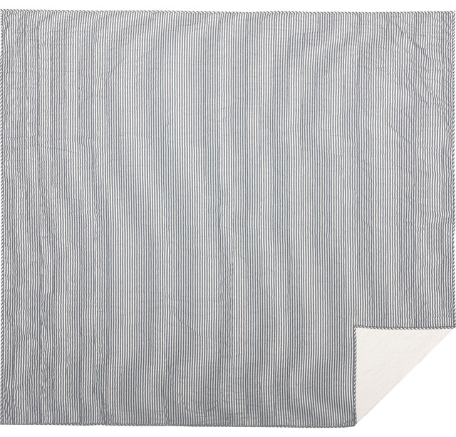 Tan 46276 VHC Brands Farmhouse Bedding Sawyer Mill Star Charcoal Quilt King