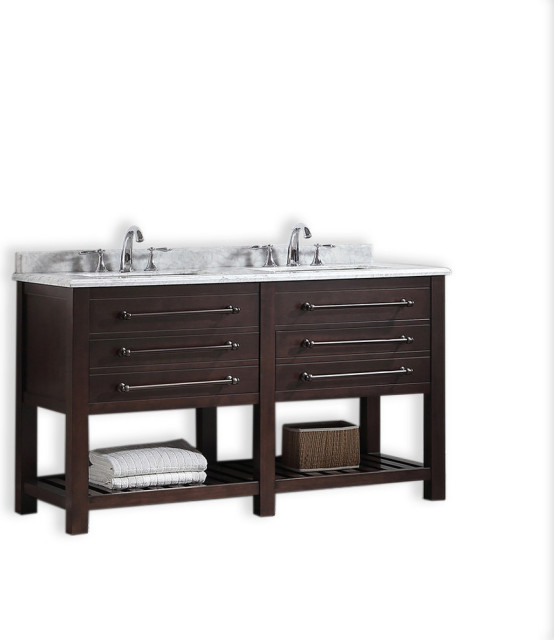 Harry Single Vanity, Java Brown, 60