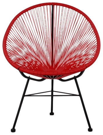 red outdoor lounge chair