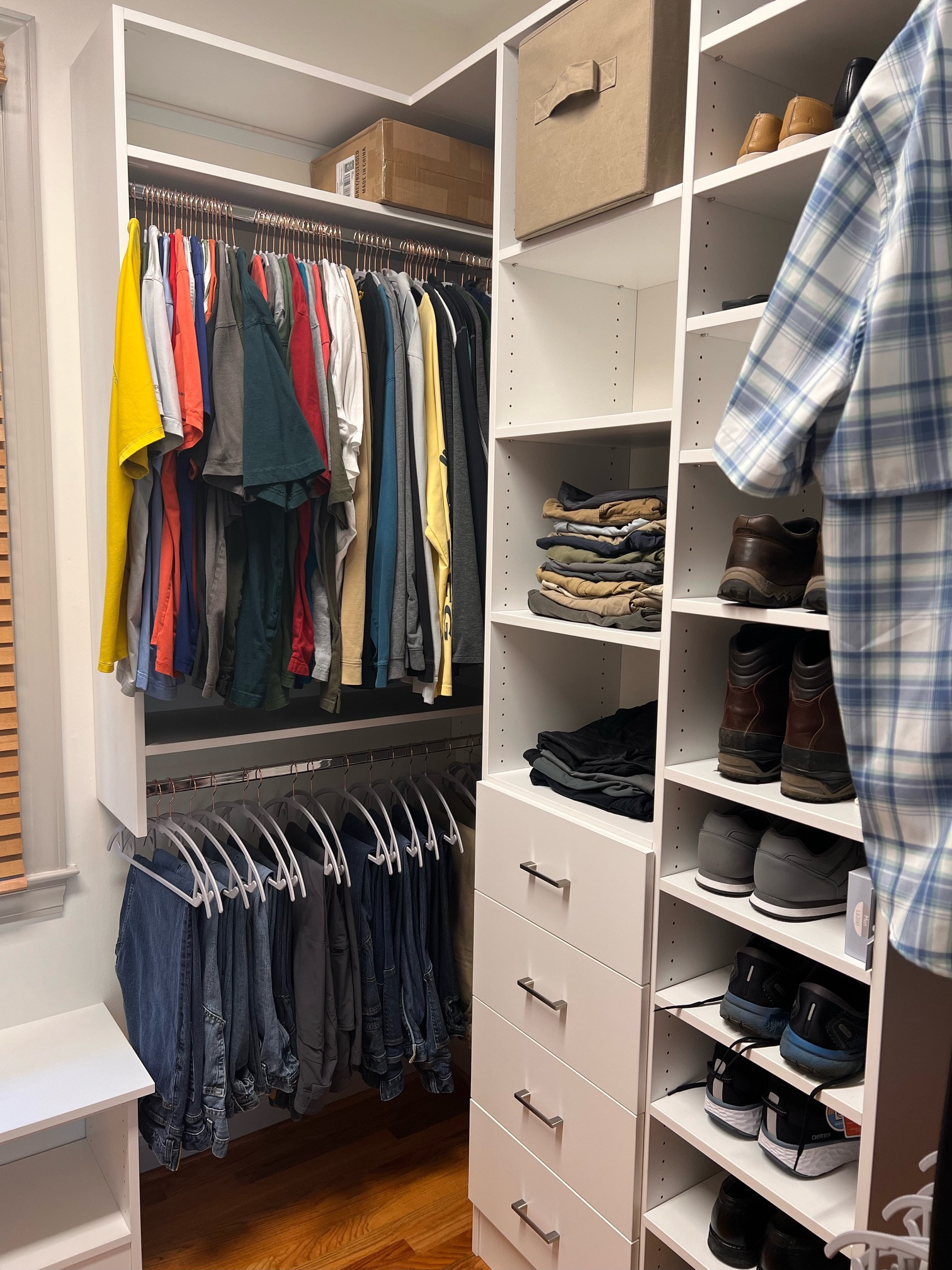 Primary Closet with Built-In Bench