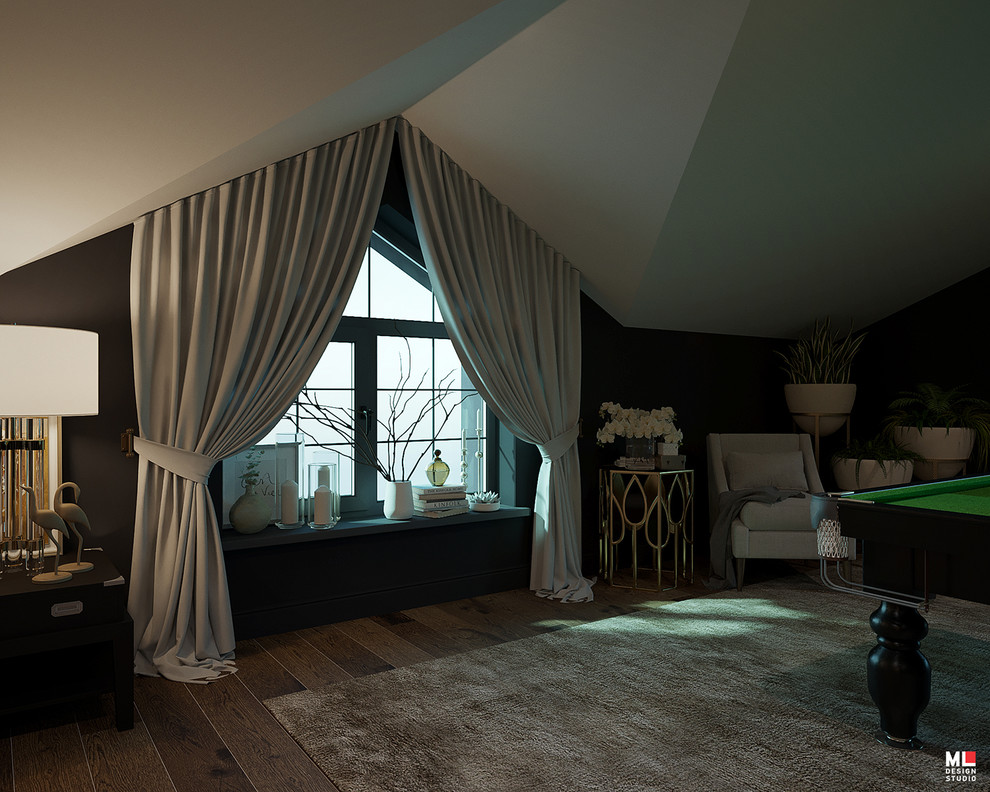 Дизайн интерьера мансарды
