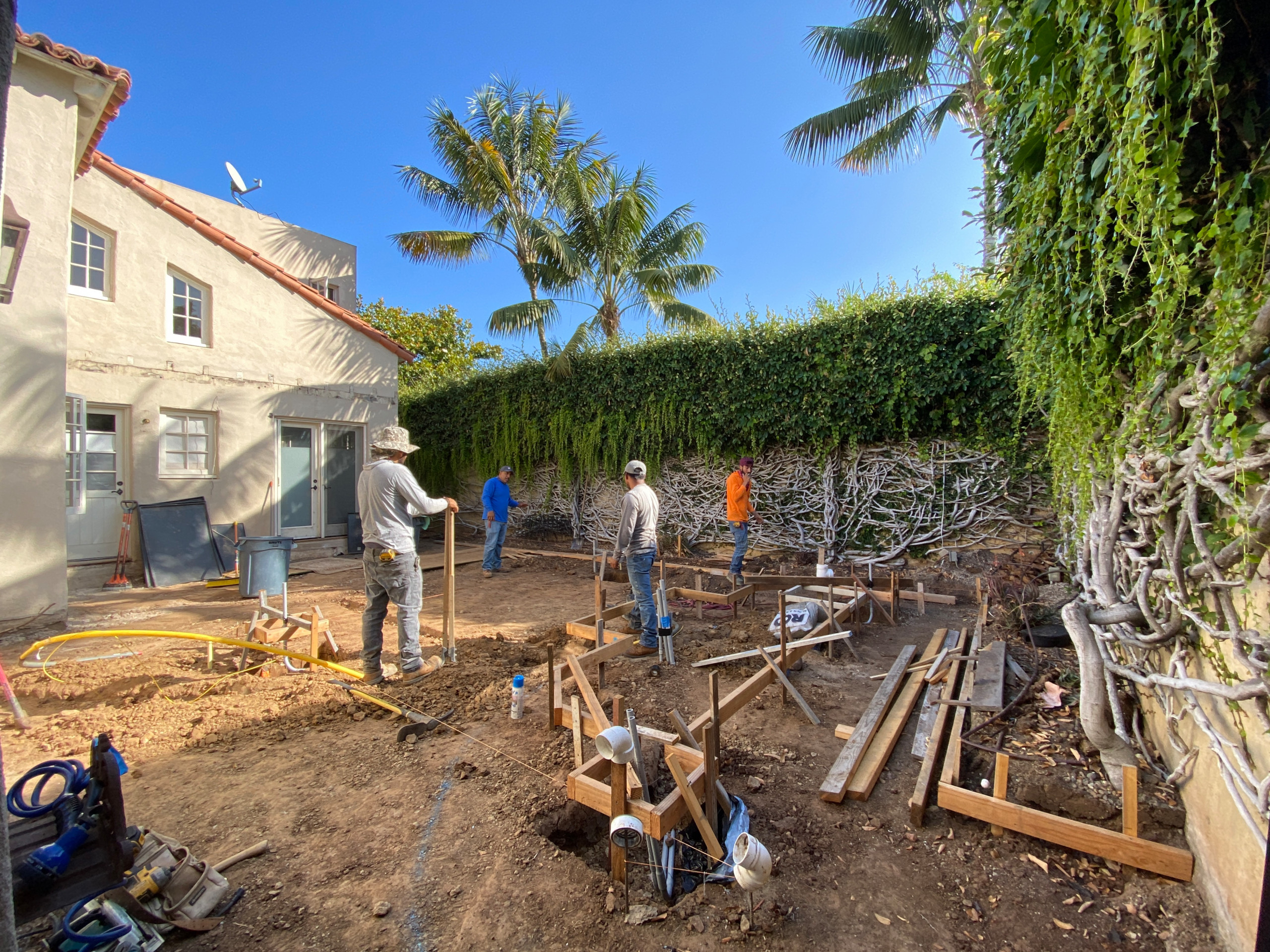 Forming for a Concrete Patio Area in Mission Hills