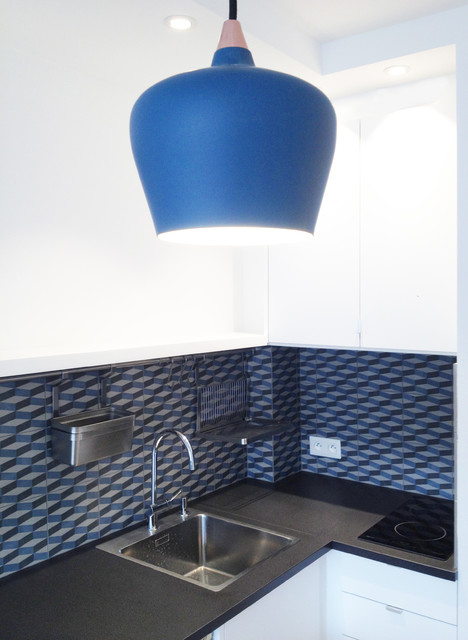 Studio 19m&sup2; Paris 16&egrave;me modern-kueche