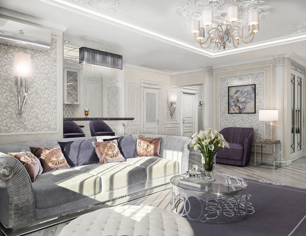 Визуализации кухни-гостиной. ЖК Изумрудный. (несколько вариантов).