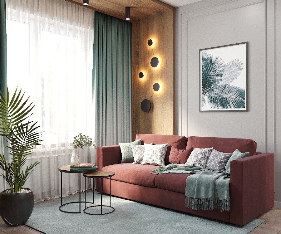 Дизайн-проект интерьера квартиры в г.Владивостоке ЖК "Алые паруса"