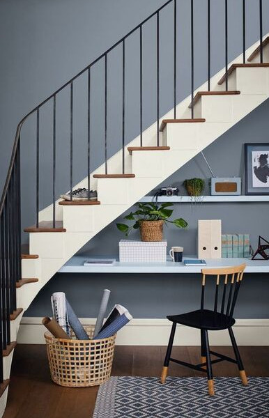 aménager espace sous escalier bureau