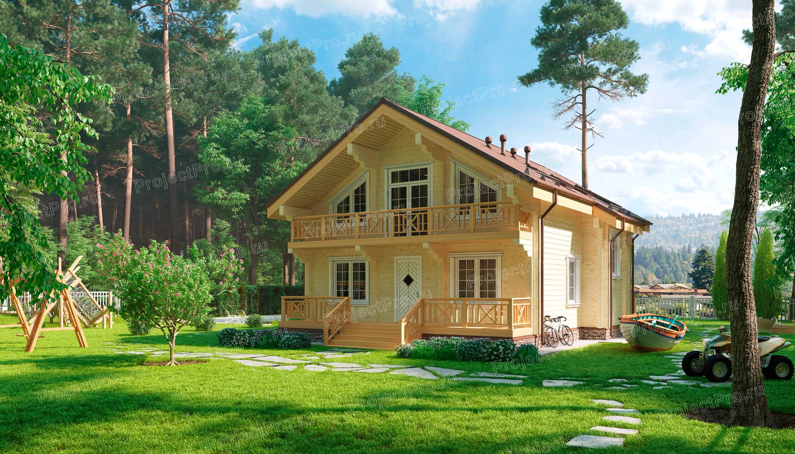 Проект дома из клееного бруса. Серия Smart. А-010