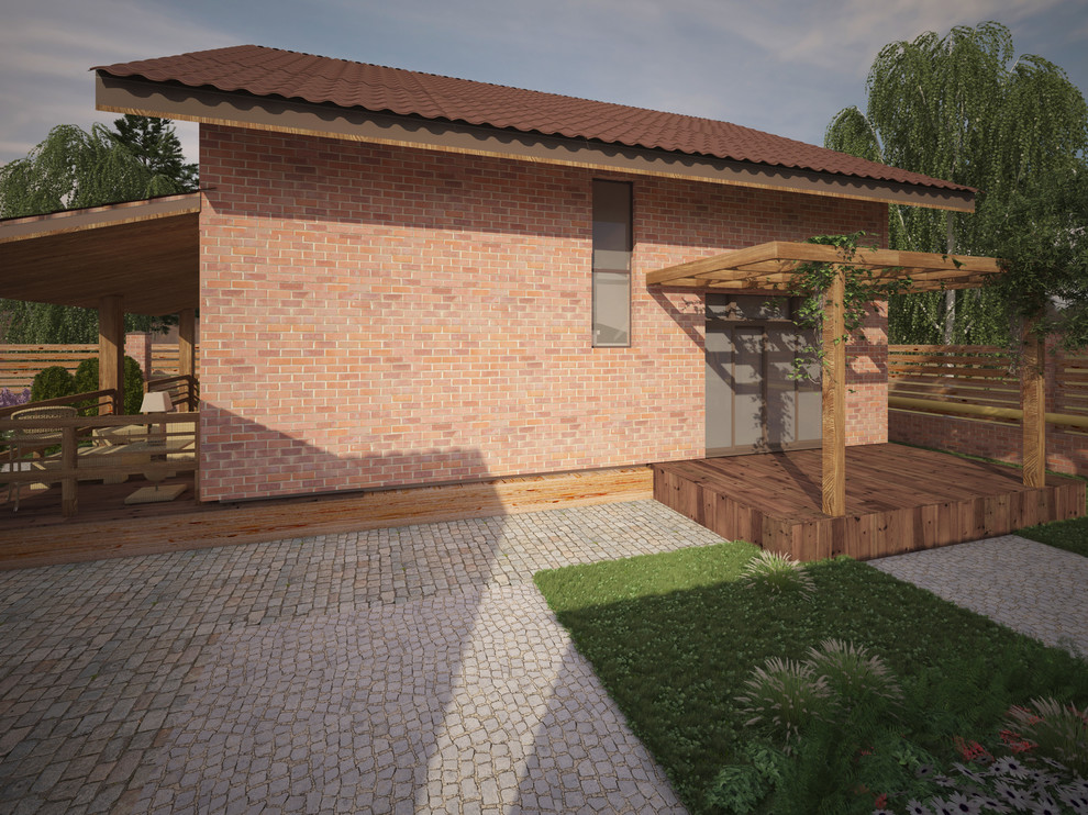 Одноэтажный дом с мансардой в г. Краснодар.