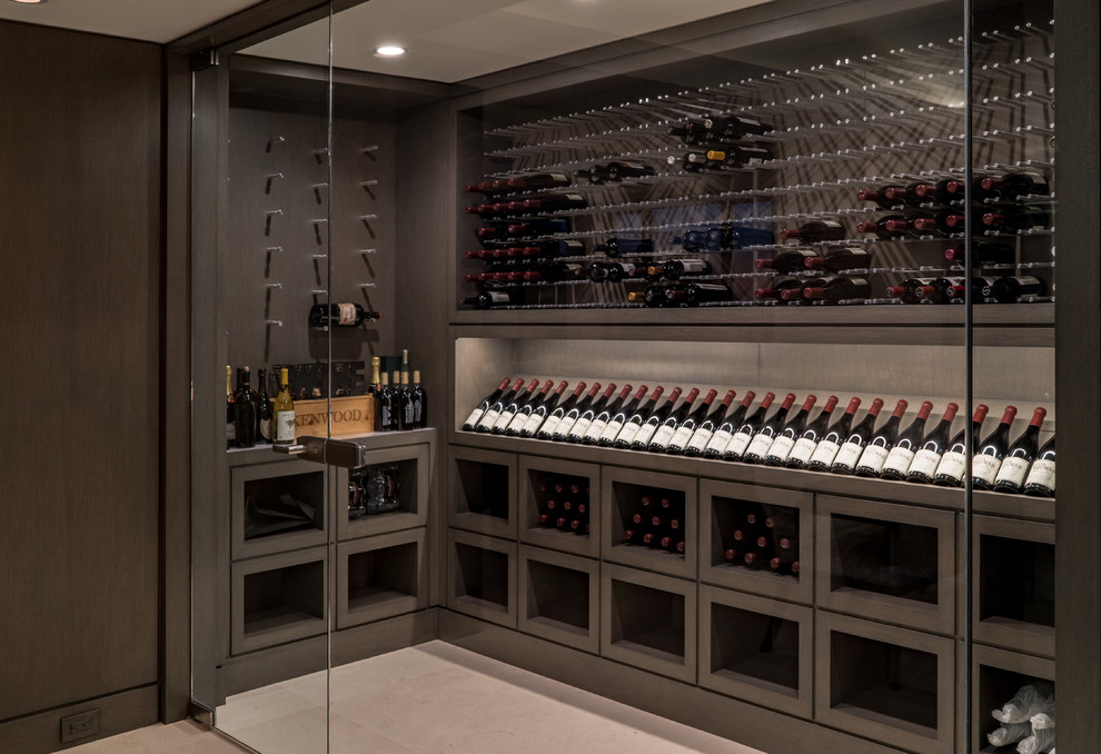 This is an example of a contemporary wine cellar in Phoenix.