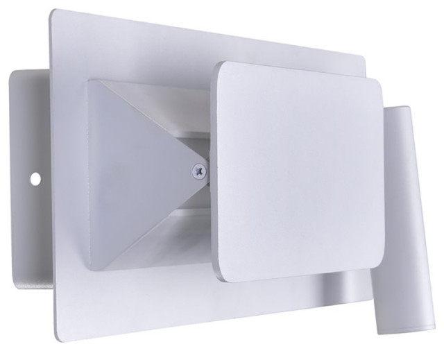 CWI Lighting Private I Contemporary Metal LED Sconce in Matte White