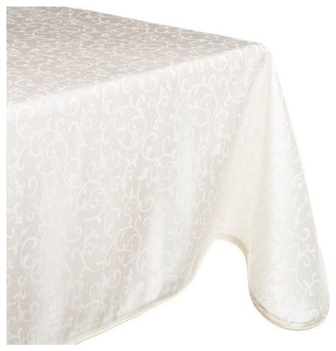 Wonderful 60 x 102 oval tablecloth Lenox Opal Innocence 60 X102 Oblong Tablecloth Transitional Tablecloths By Silver Crystal Gallery Houzz