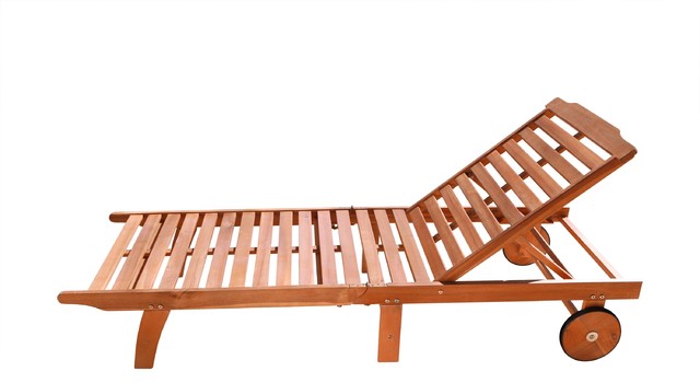 Single Chaise Lounge Traditional Outdoor Lounges By Vifah Single Chaise Lounge