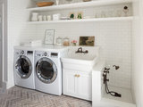 Farmhouse Laundry Room by kelly mcguill home