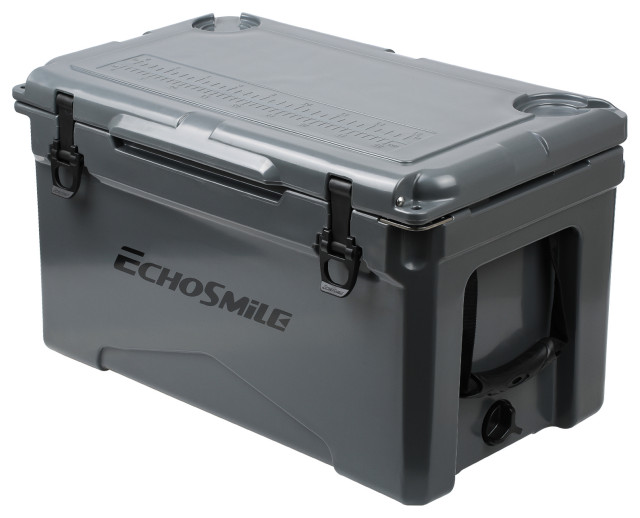 EchoSmile 40 qt. Rotomolded Cooler, Grey