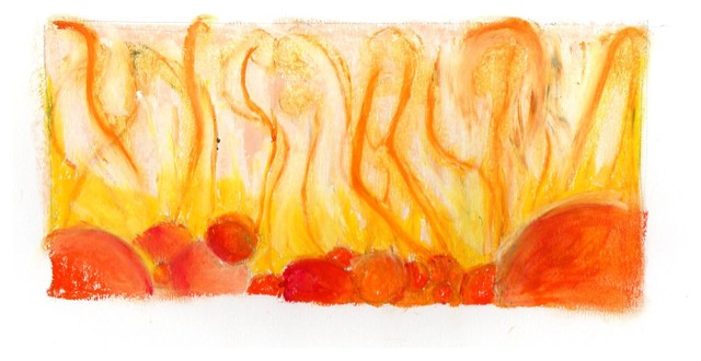 croquis aux pastels moderne-tableau-d-art