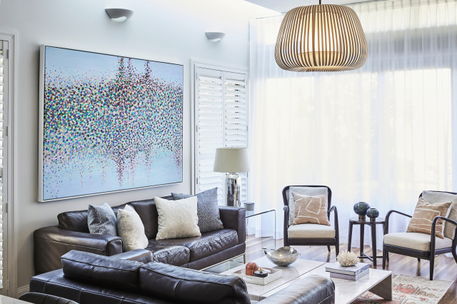 Mosman House transitional-living-room