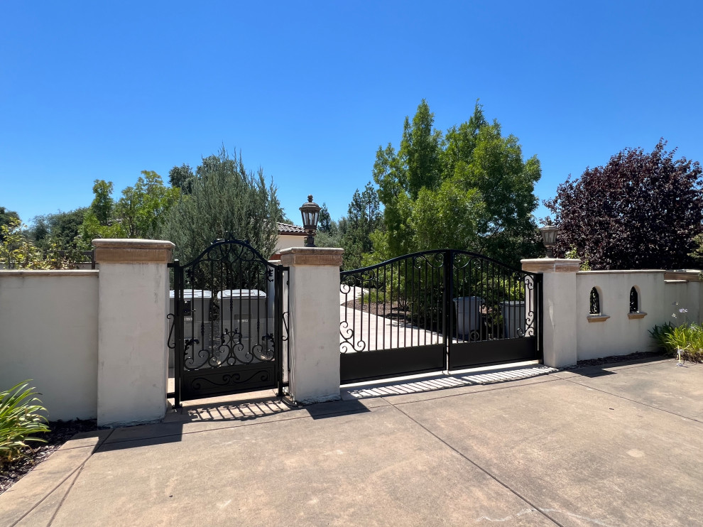 Facia, Gutters, Wrought iron fence and Door