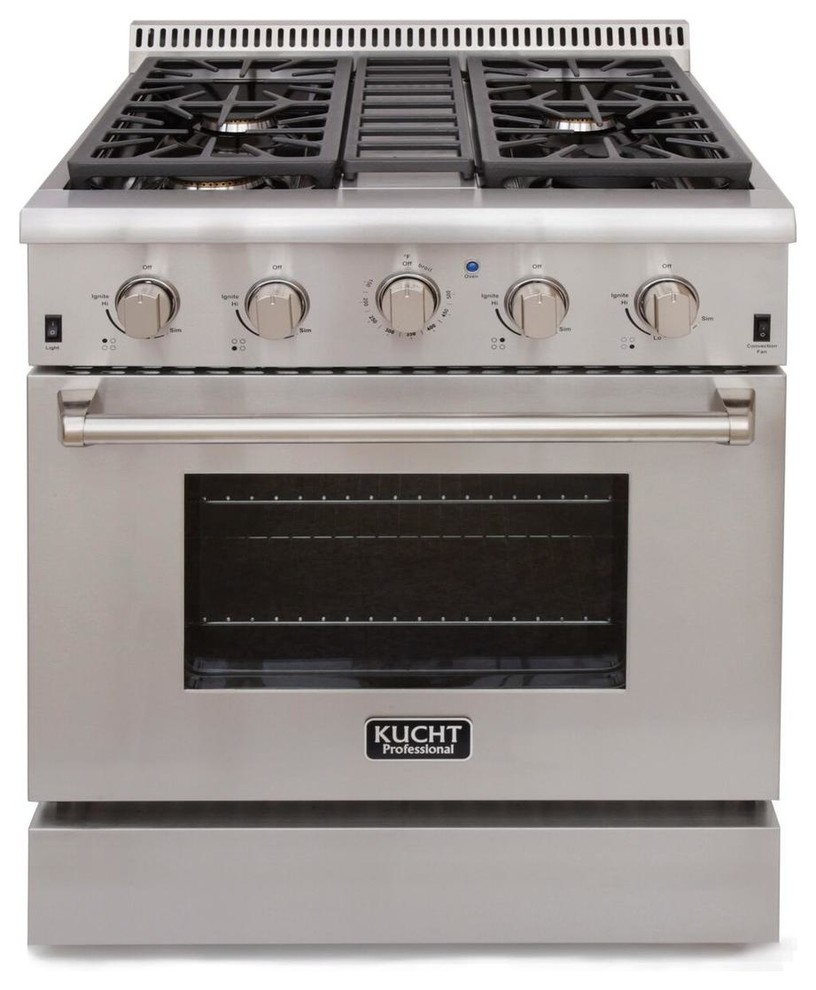 Kucht 30" Professional-Class Gas Range with 4.2 cu. ft. Convection Oven