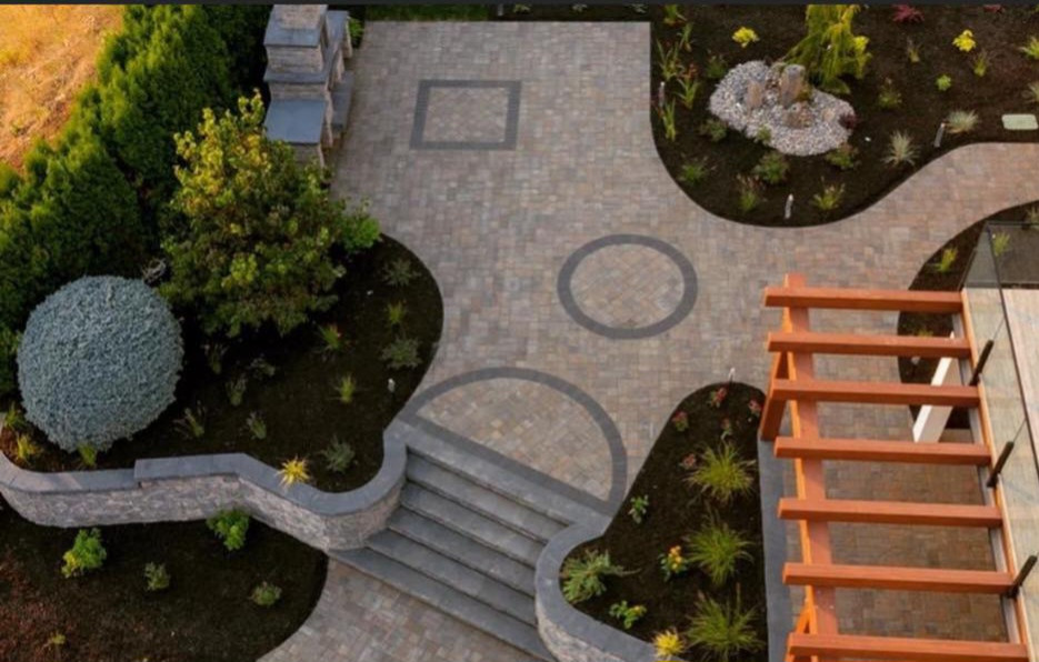 Castles Custom Patio with Fireplace
