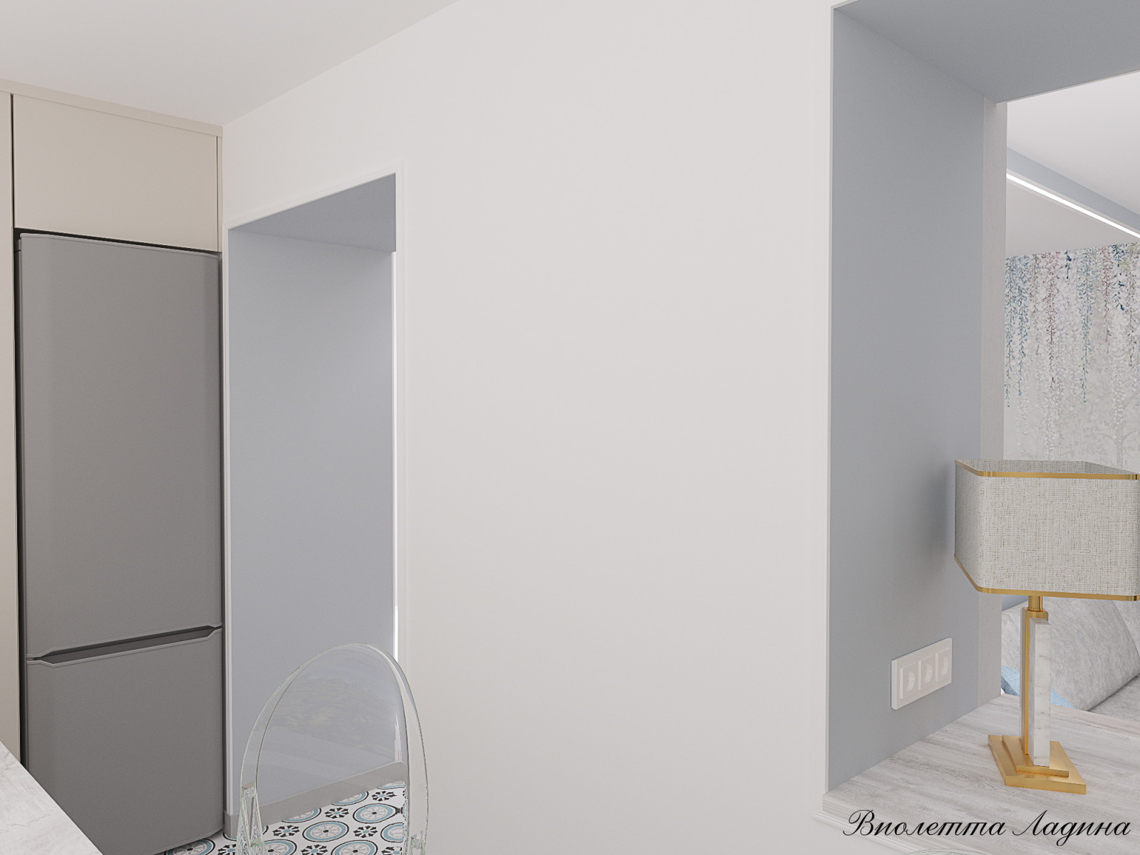 Квартира  в светлых тонах.. Двушка.