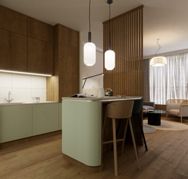 Apartment In Pastels Colours scandinavian-kitchen