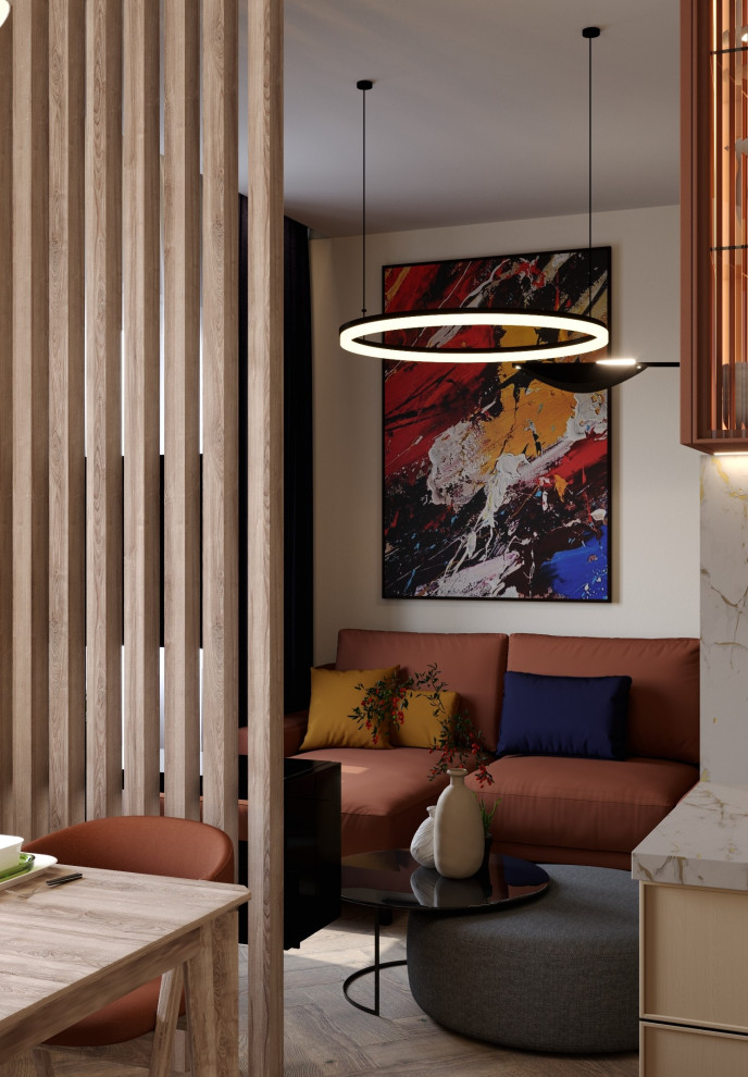 Проект кухни-гостиной для большой семьи