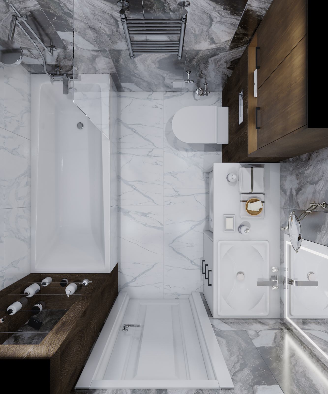 Однокомнатная квартира 35 квадратных метров в современном стиле