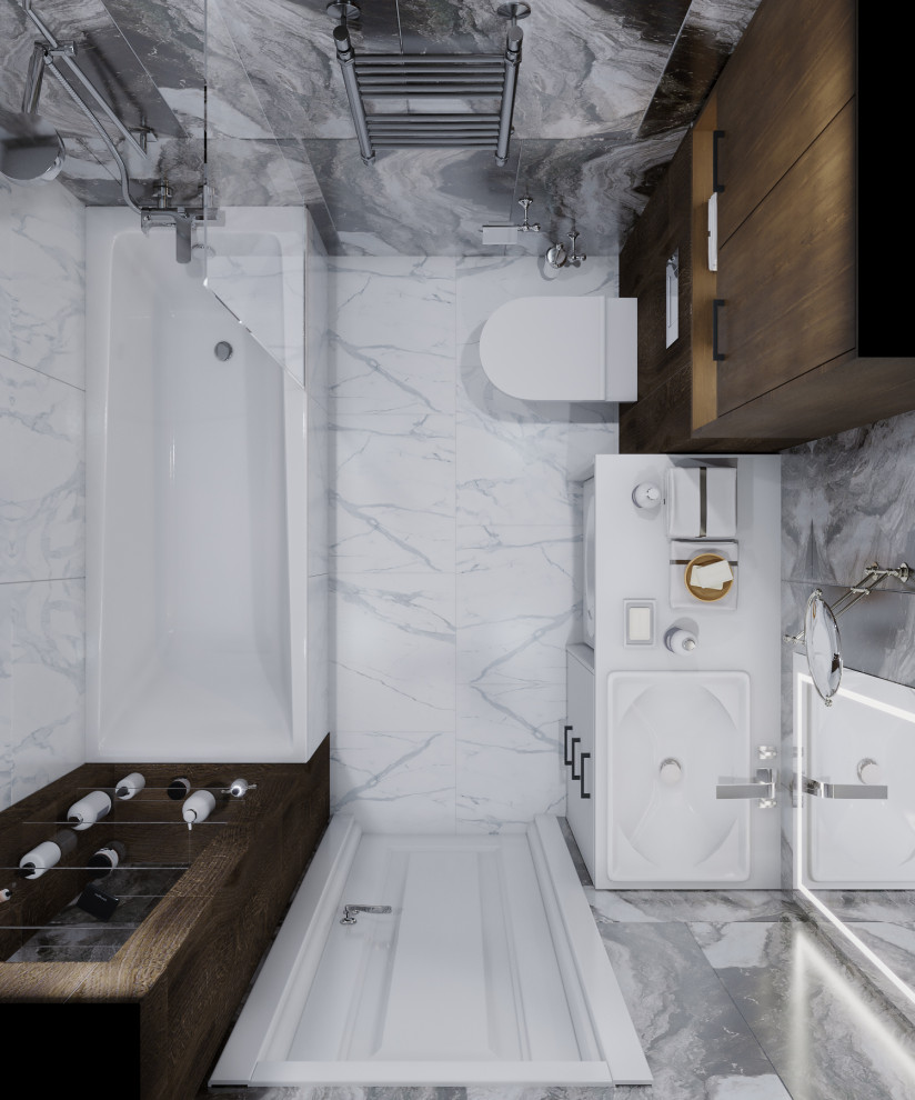 Однокомнатная квартира 35 квадратных метров в современном стиле