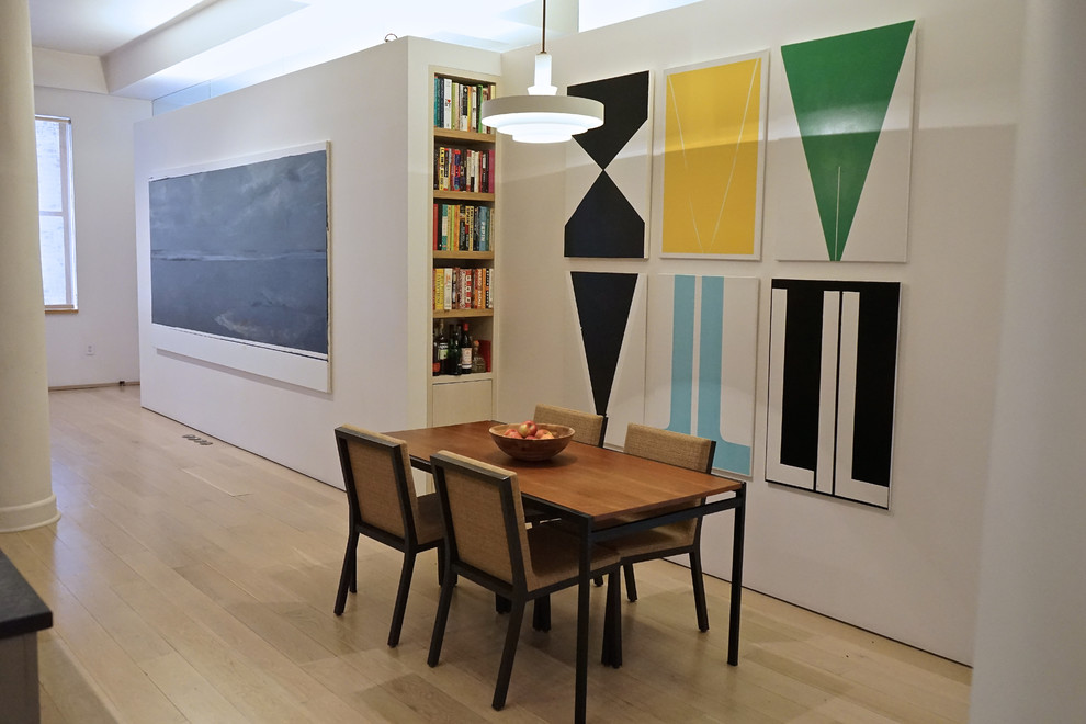 This is an example of a midcentury dining room in New York.