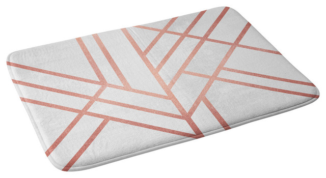 Elisabeth Fredriksson Art Deco Rose Gold Memory Foam Bath Mat