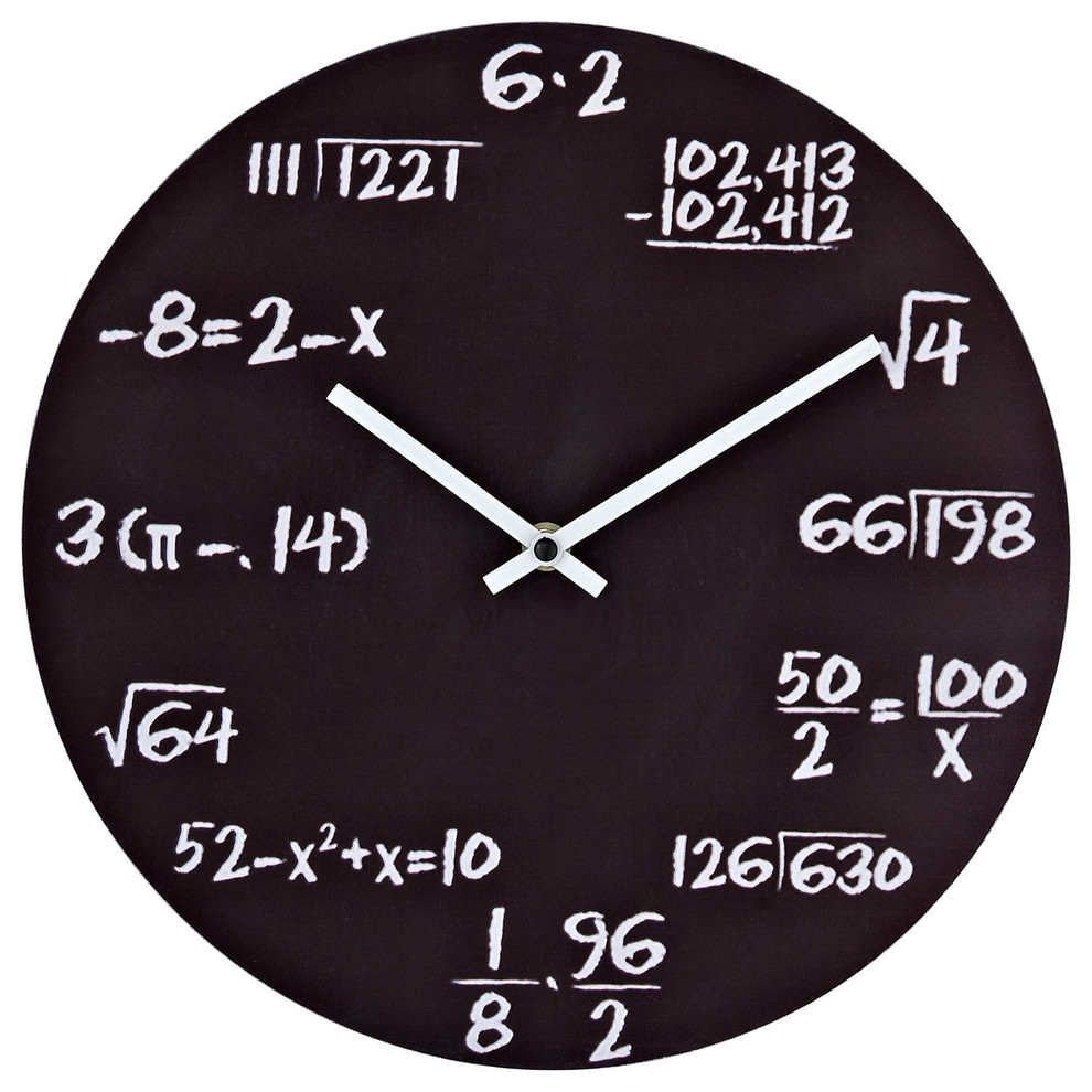 Modway EEI-841 Quiz Wall Clock, Black
