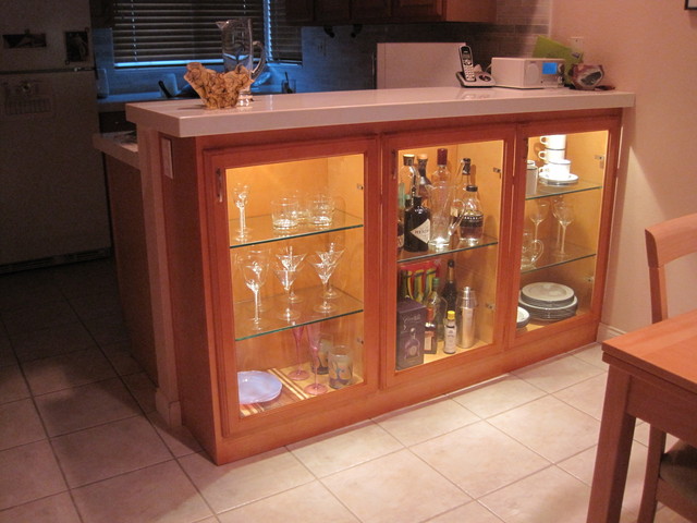 Adding Display Cabinets In Kitchen Dining Area New Countertops